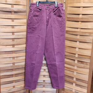 Eddie Bauer Outdoor Outfitters Maroon Dark Red Denim Women's Size 10 Cotton